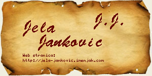 Jela Janković vizit kartica